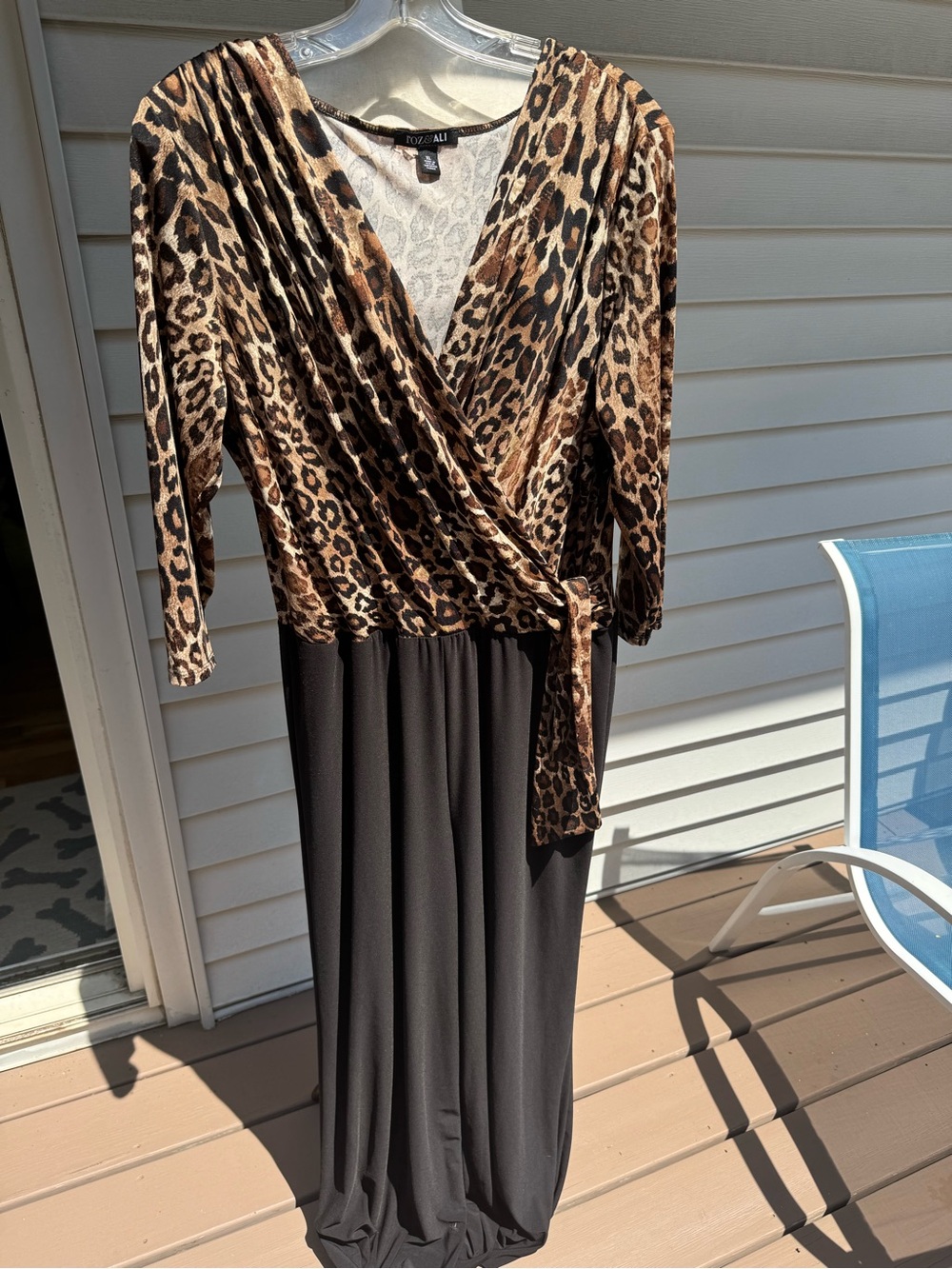 Roz & Ali Leopard Print Jumpsuit - Picture 2 of 6